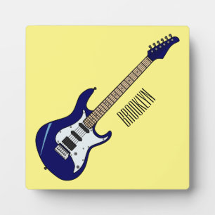 Placa Expositora Ilustracion personalizado de guitarra eléctrica