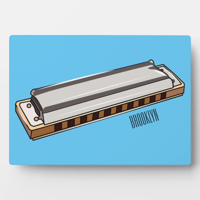 Placa Expositora Ilustracion personalizado de Harmonica (Frente)