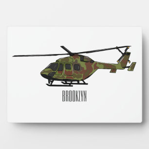 Placa Expositora Ilustracion personalizado de helicópteros del ejér