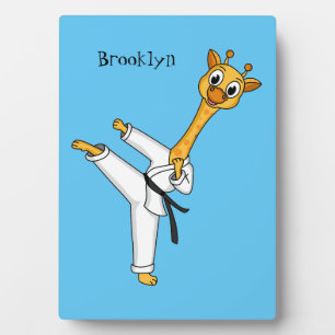 Placa Expositora Ilustracion personalizado de Kung Fu giraffe