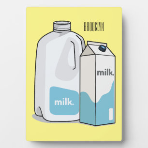 Placa Expositora Ilustracion personalizado de leche