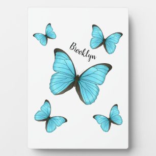 Placa Expositora Ilustracion personalizado de mariposas morfo