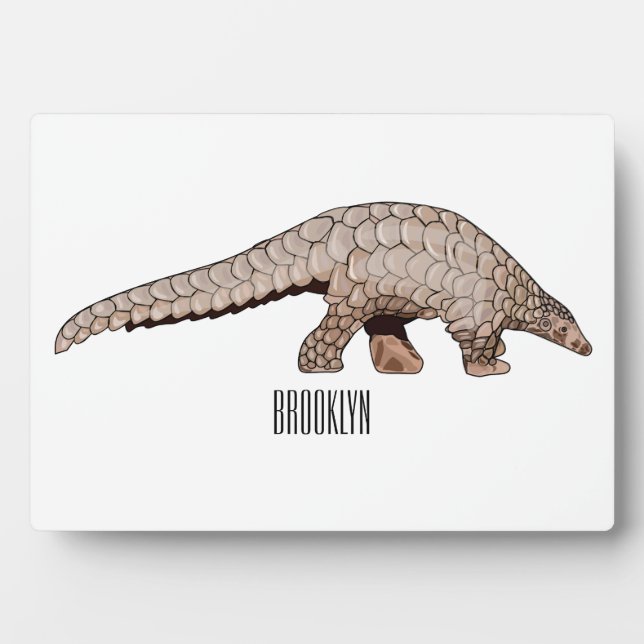 Placa Expositora Ilustracion personalizado de Pangolin (Frente)