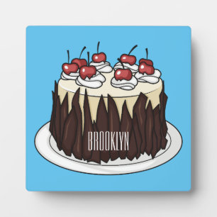 Placa Expositora Ilustracion personalizado de pasteles de la Selva 