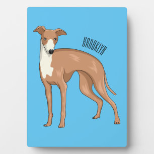 Placa Expositora Ilustracion personalizado de perro de Greyhound