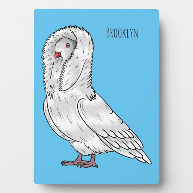 Placa Expositora Ilustracion personalizado de pichón de Jacobin (Frente)