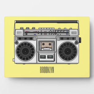 Placa Expositora Ilustracion personalizado de radio