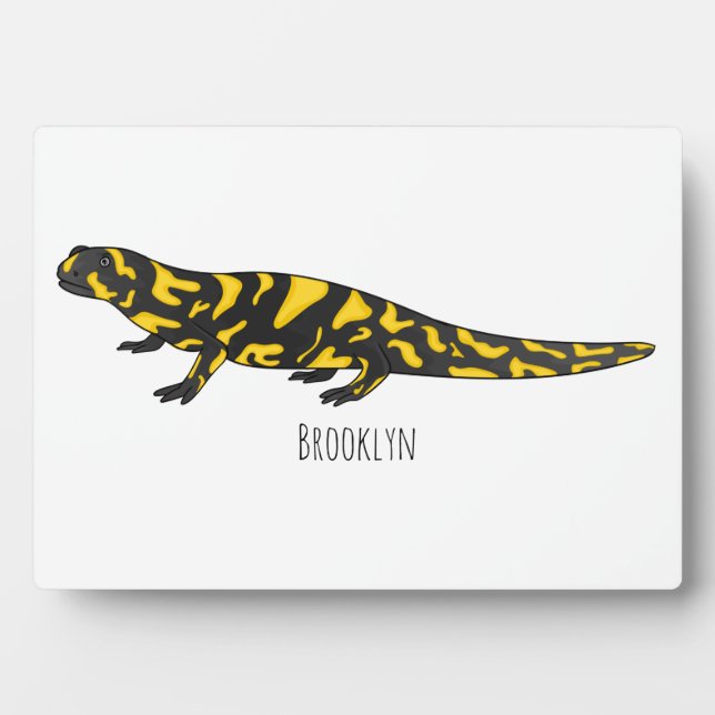 Placa Expositora Ilustracion personalizado de salamandra tigre (Frente)