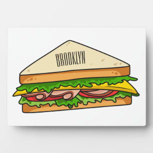 Placa Expositora Ilustracion personalizado de sándwich