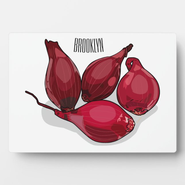 Placa Expositora Ilustracion personalizado de Shallot (Frente)