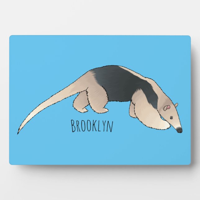 Placa Expositora Ilustracion personalizado de Tamandua (Frente)