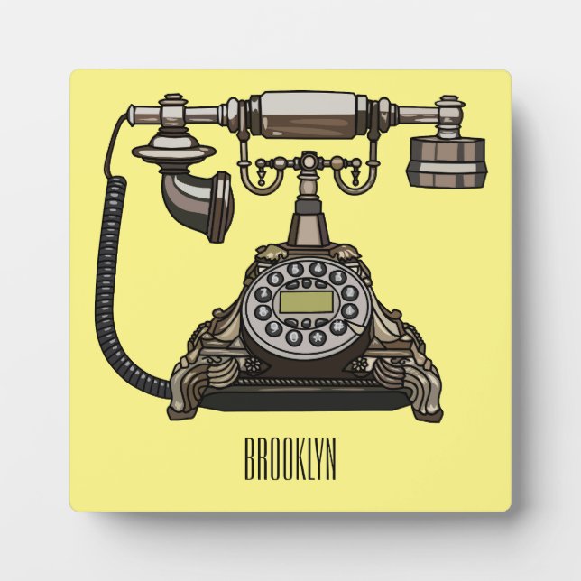 Placa Expositora Ilustracion personalizado de teléfono (Frente)