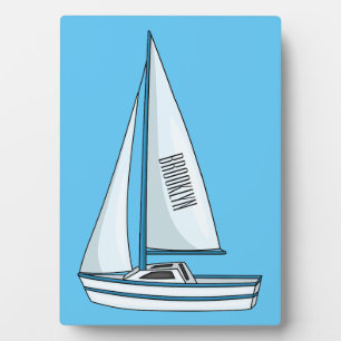 Placa Expositora Ilustracion personalizado de velero