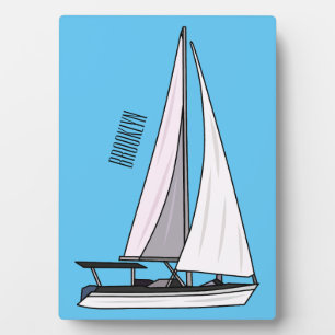 Placa Expositora Ilustracion personalizado de velero