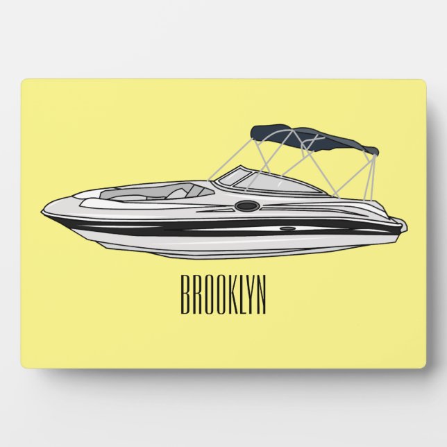 Placa Expositora Ilustracion personalizado en motocicleta (Frente)