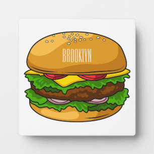 Placa Expositora Ilustracion personalizado Hamburger