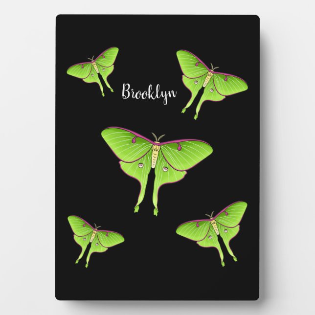 Placa Expositora Ilustracion personalizado Luna Moth (Frente)