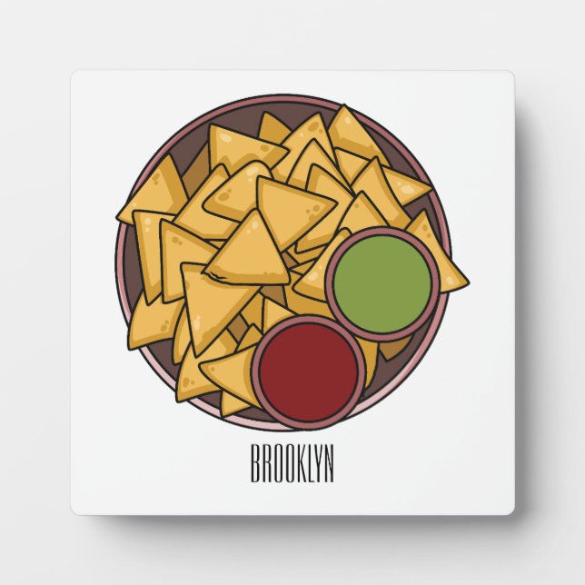 Placa Expositora Ilustracion personalizado Nachos (Frente)