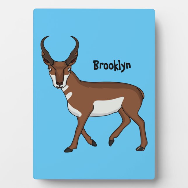 Placa Expositora Ilustracion personalizado Pronghorn (Frente)