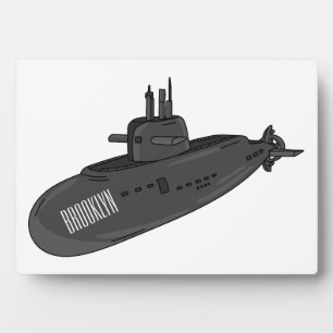 Placa Expositora Ilustracion personalizado submarino