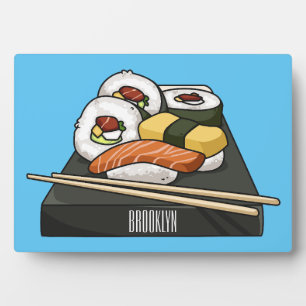 Placa Expositora Ilustracion personalizado Sushi