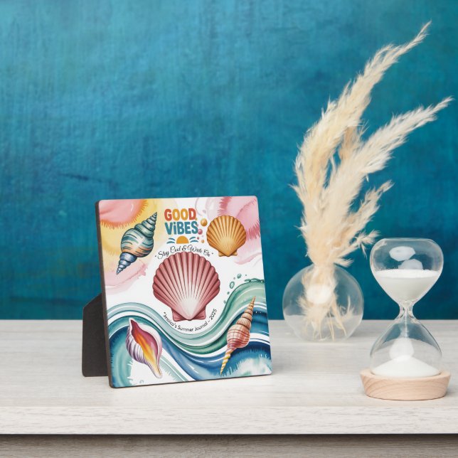 Placa Expositora Ilustracion Retro Beach de Summer Vibes (in situ)