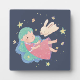 Placa Expositora Ilustracion Starry Night Bunny & Chica