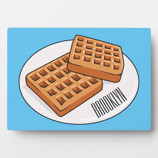Placa Expositora Ilustracion Waffle personalizado (Frente)