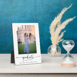 Placa Expositora Imagen de graduación de guión elegante y moderna