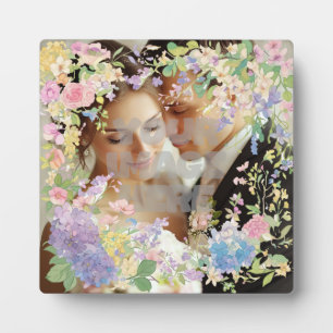 Placa Expositora Imagen de Personalizable de borde Boda floral