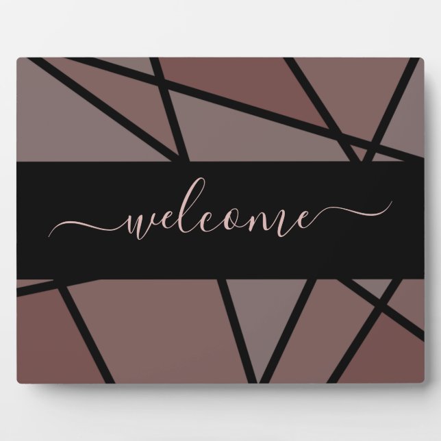 Placa Expositora Imitación de vidrio templado para dar la bienvenid (Frente)