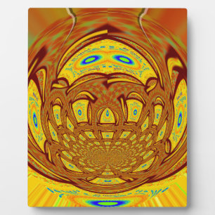 Placa Expositora Impresión de arte de guantes de beisbol dorado