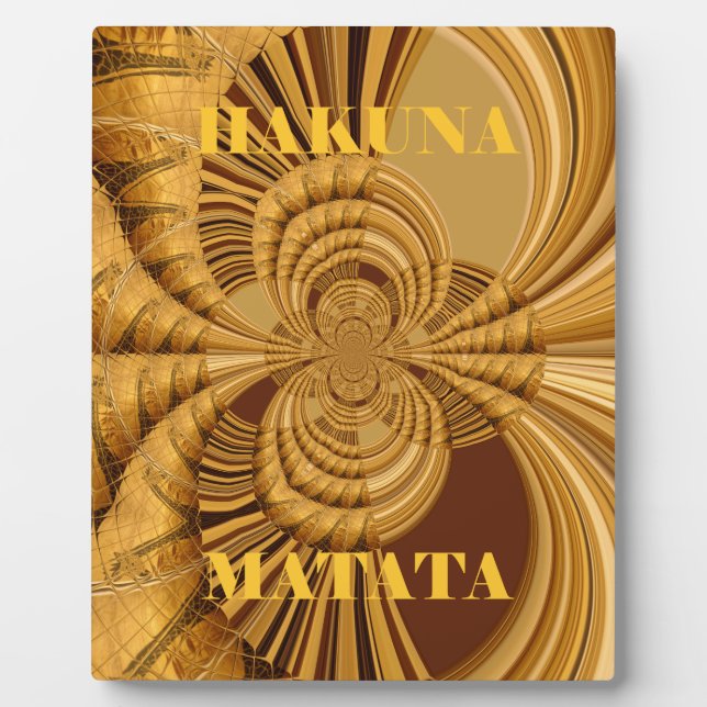 Placa Expositora Impresión de arte de la jirafa dorada (Frente)