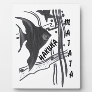 Placa Expositora Impresión de arte de pescado de Hakuna Matata