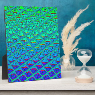 Placa Expositora Impresión de arte en el estilo de la sirena azul i