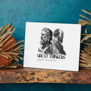 Placa Expositora Impresión de arte filosófico - Platón y Sócrates