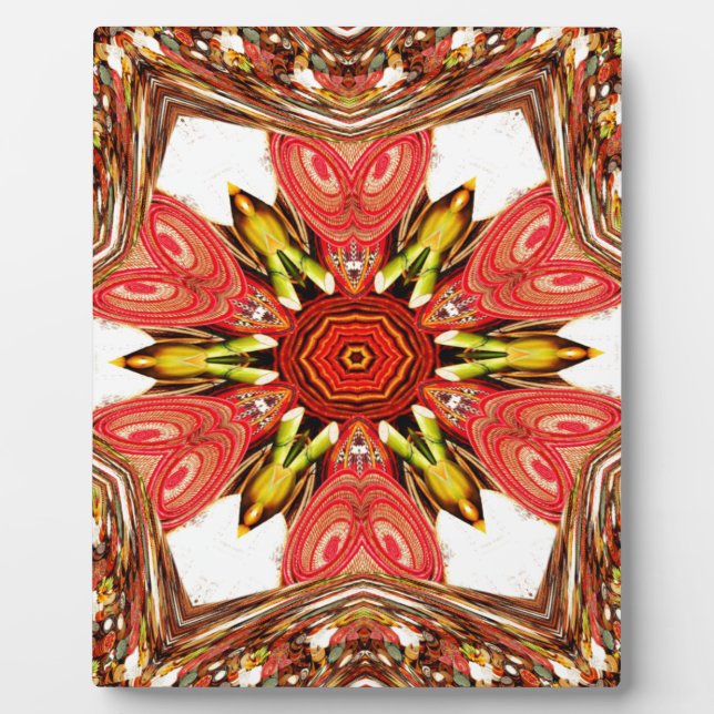 Placa Expositora Impresión de arte floral Doodle (Frente)