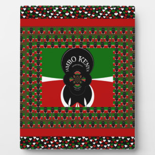 Placa Expositora Impresión de arte Jambo Kenya