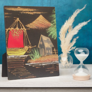 Placa Expositora Impresión de pintura de aceites en el paisaje del 