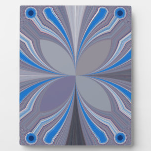 Placa Expositora Impresión de texturas de puntos de polka gris azul