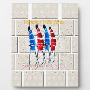 Placa Expositora Impresión del arte cristiano masái morans