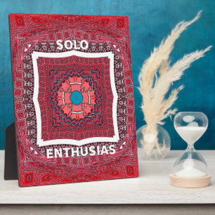 Placa Expositora Impresión del arte del patrón de Ajrak tradicional