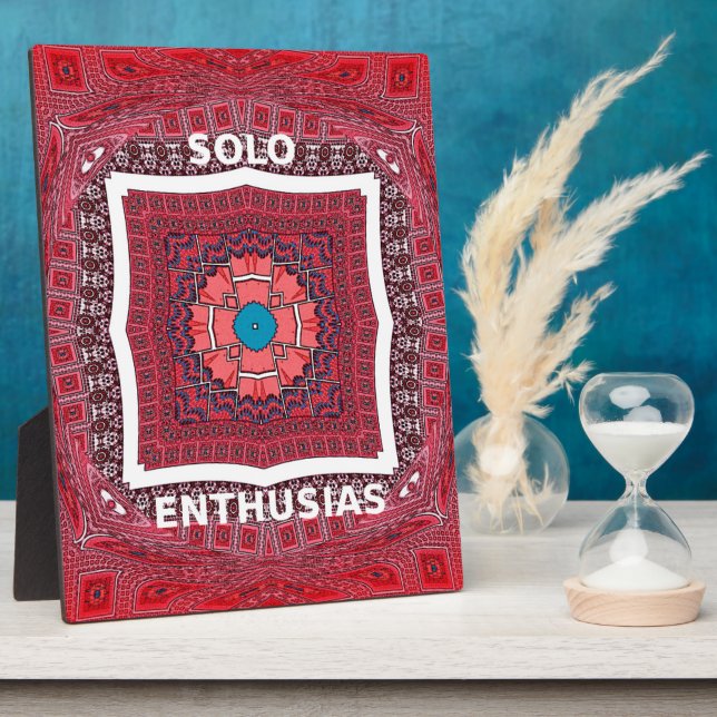 Placa Expositora Impresión del arte del patrón de Ajrak tradicional (Lado)