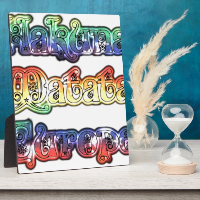 Placa Expositora Impresión/gráfico de arte Hakuna Matata Europe (Lado)