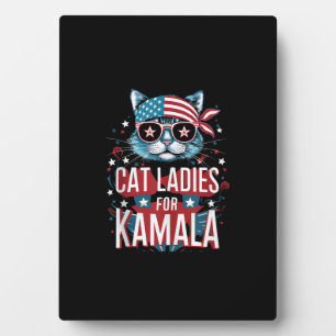 Placa Expositora Impresionante gato patriótico con damas de gato an
