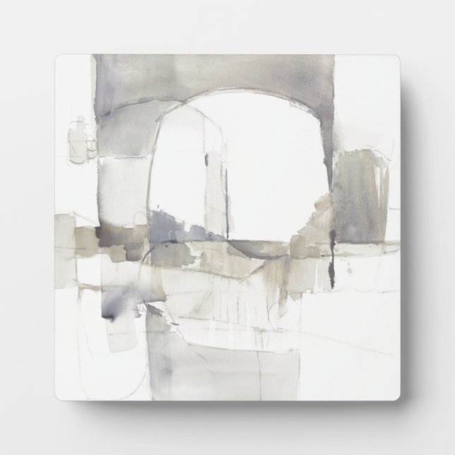 Placa Expositora Improvisación I Gris Abstract Print (Frente)