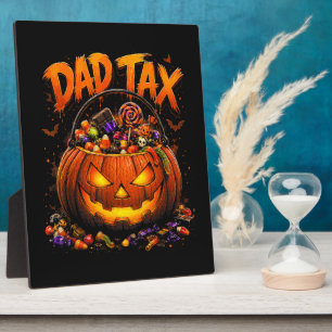 Placa Expositora Impuesto de Papá Divertido Calabaza de Halloween