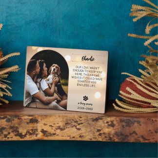 Placa Expositora In Loving Memory Dog Photo Plaque – Personalized G