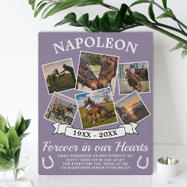 Placa Expositora In Loving Memory Horse Purple