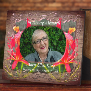 Placa Expositora In Loving Memory Vallarta Flaming Beauty 1583